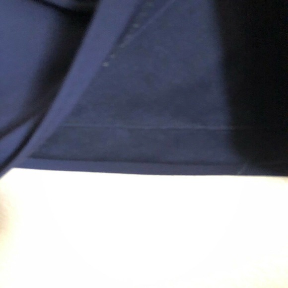 Calvin Klein Sequined Shoulders Cowl Neck Sheath Dress Navy Blue Black Sz 10 - Picture 5 of 7